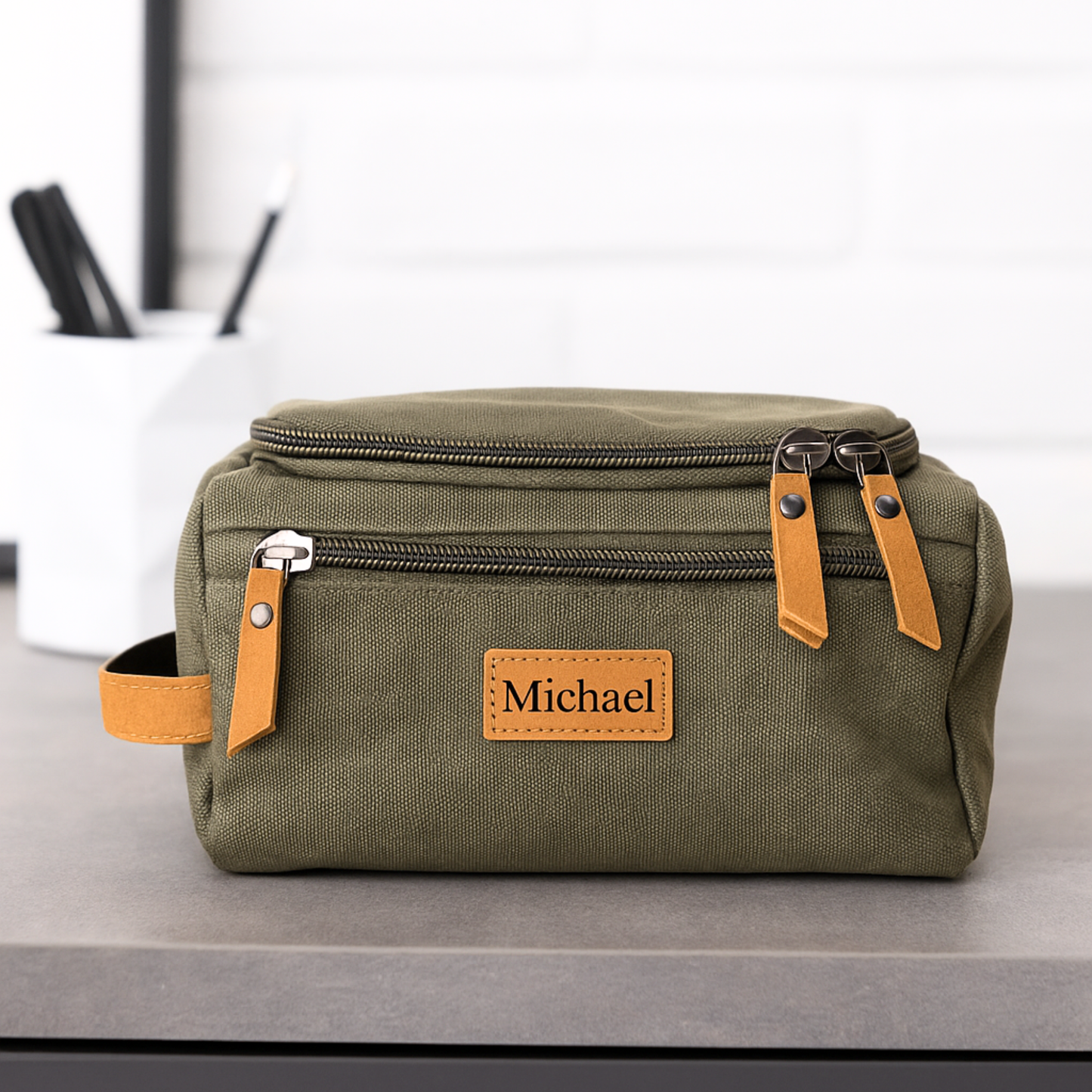 Personalized Mens Toiletry Bag / Dopp Kit
