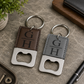 Personalized Leather bottle opener Keychain