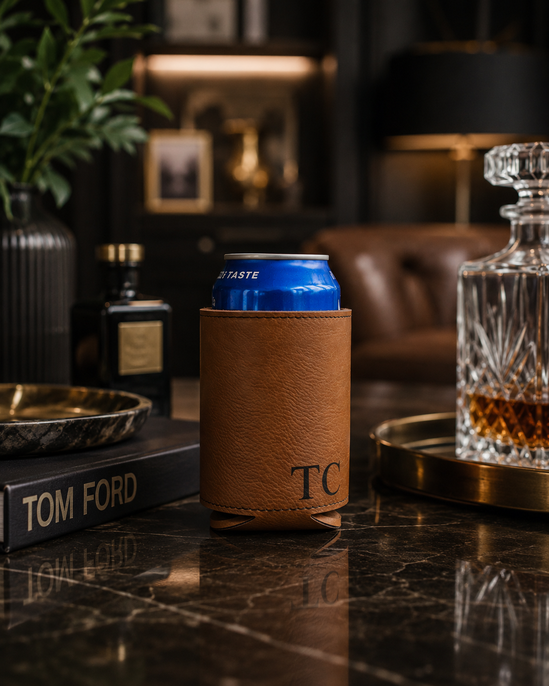 Groomsman Leather Drink Holder