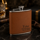 Personalized Leather Flask