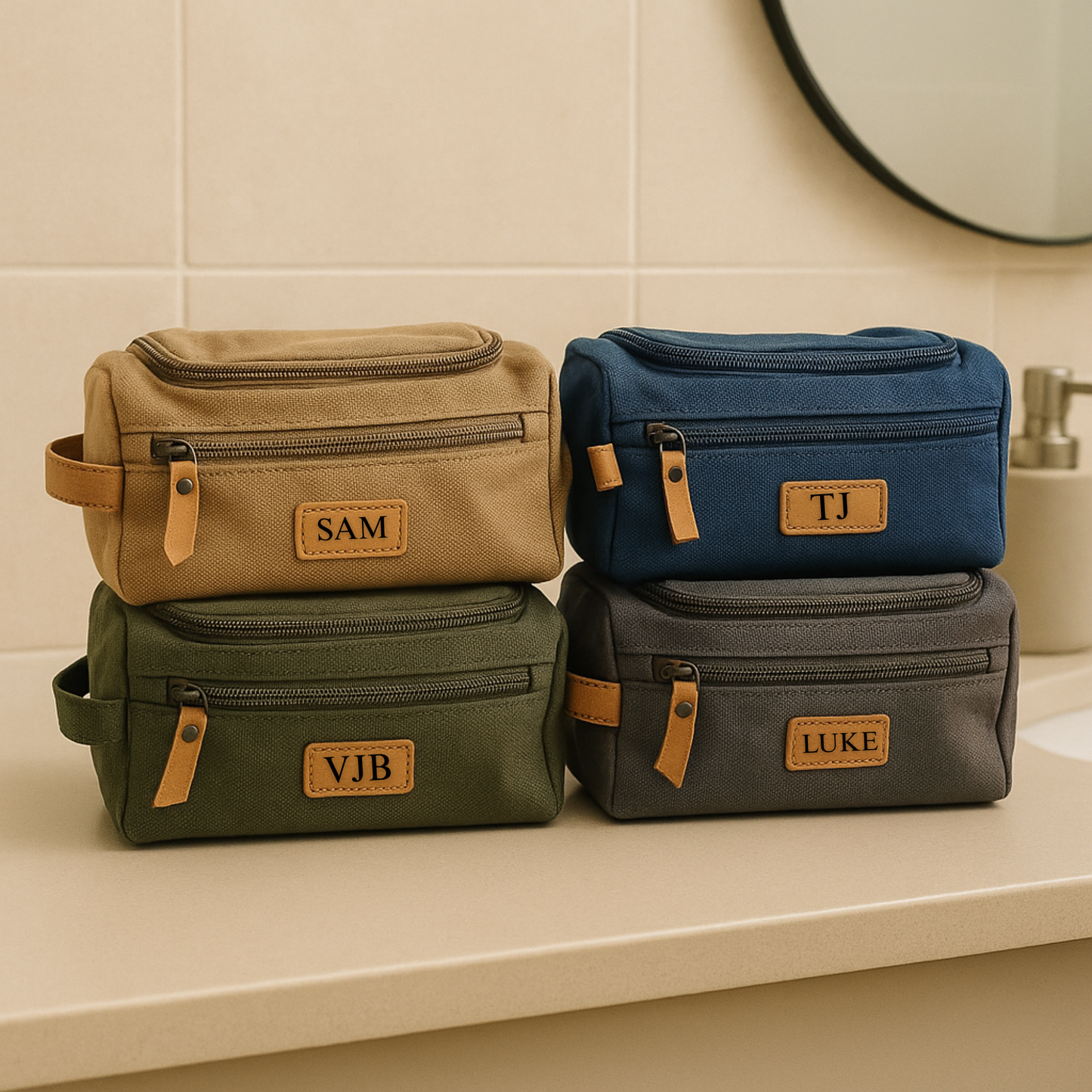 Personalized Mens Toiletry Bag / Dopp Kit