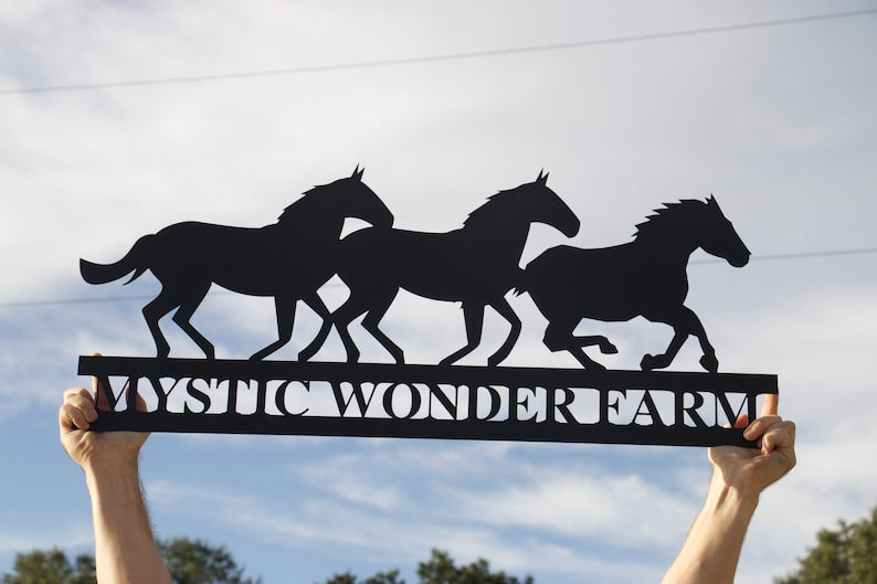 Custom Horse Ranch Sign