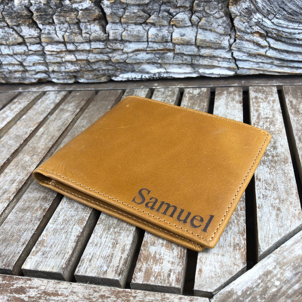 Light brown leather wallet