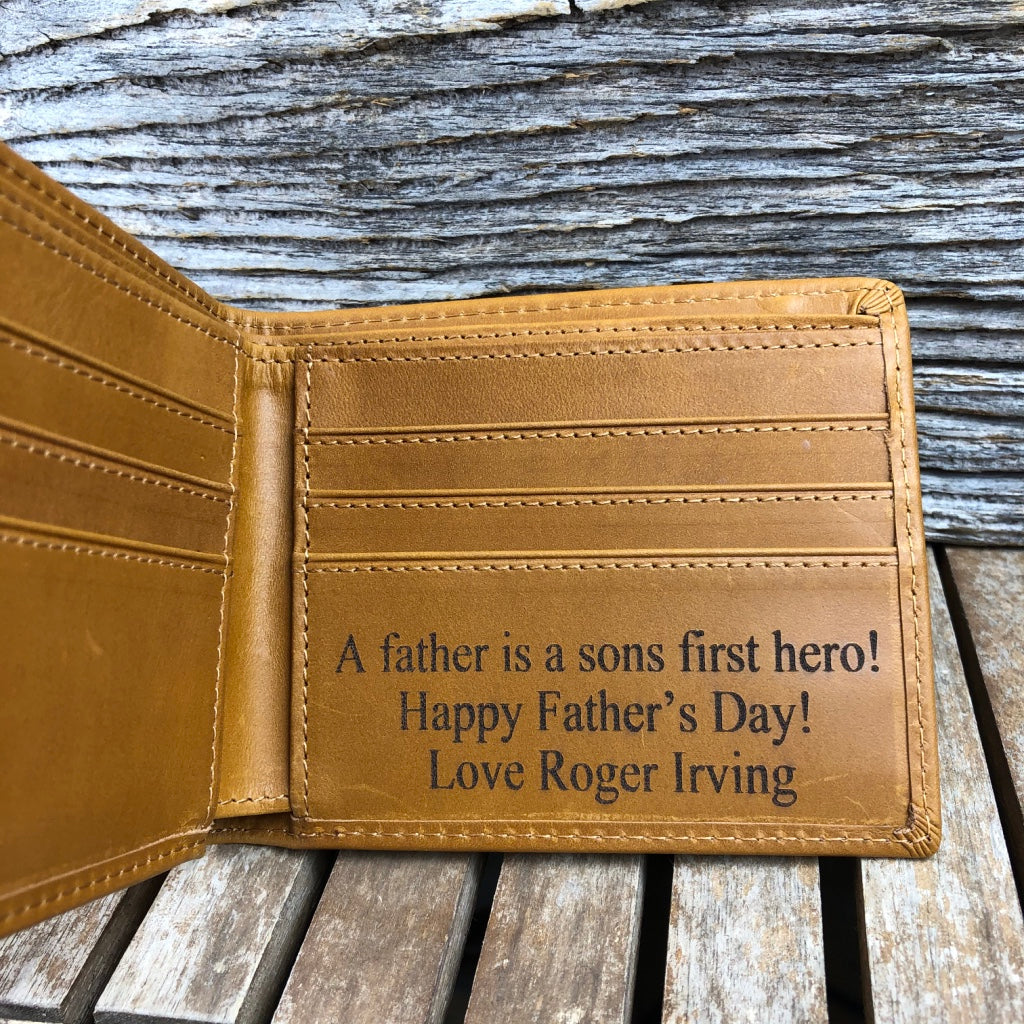 Light brown leather wallet