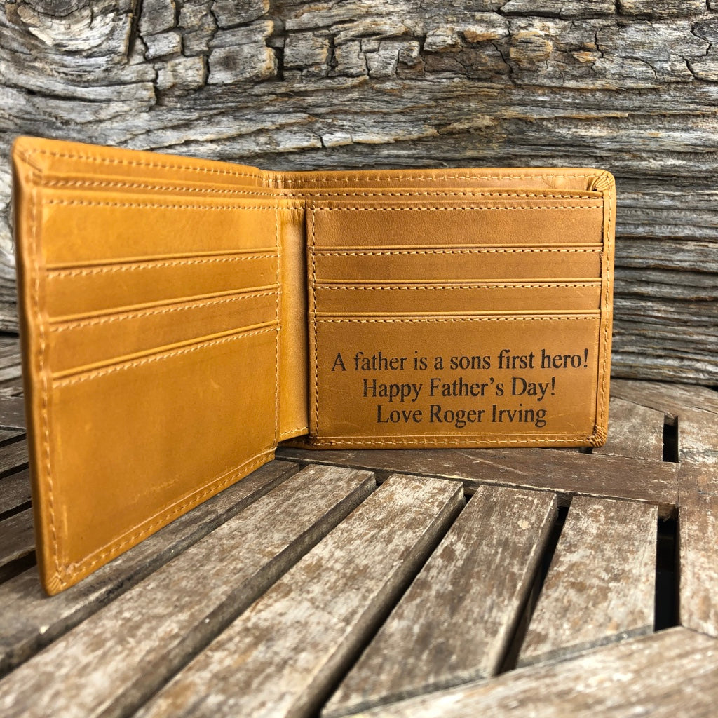 Light brown leather wallet